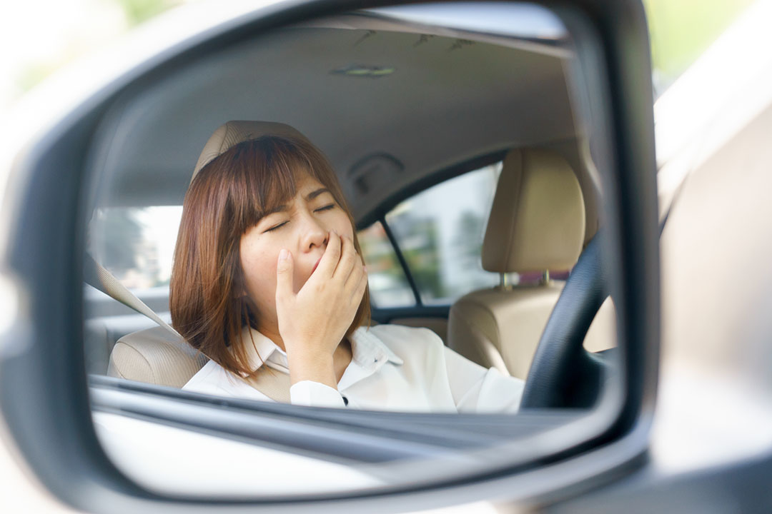Driver distracted by drowsiness