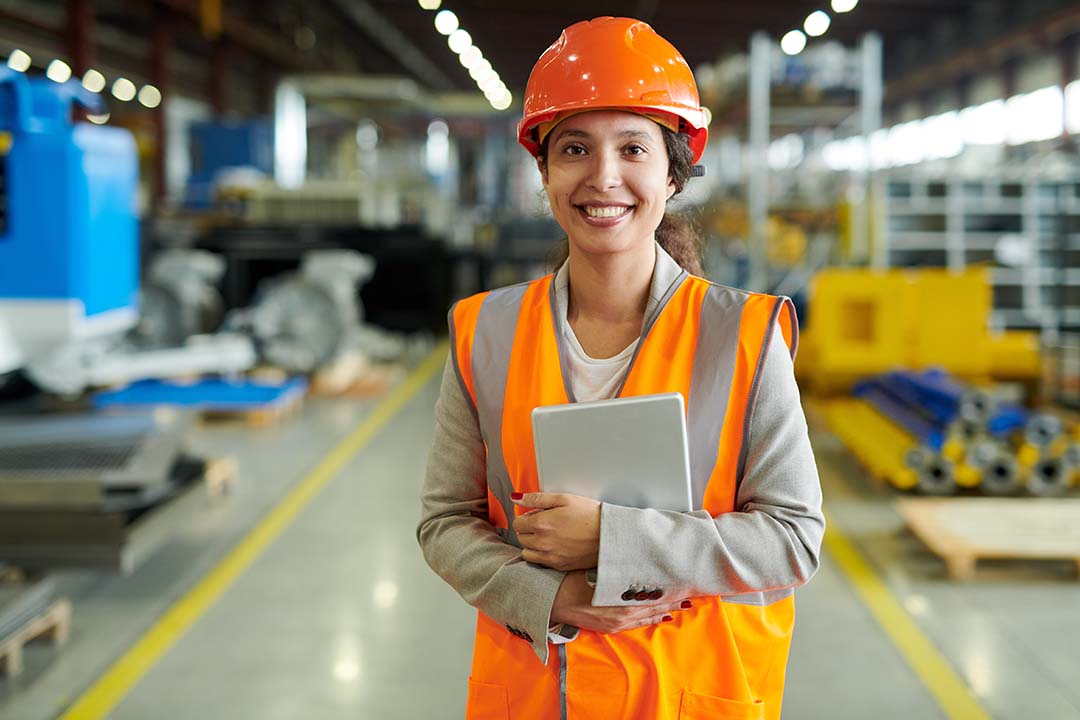 Female manufacturing employee portrait