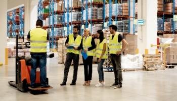 Employees In Forklift Training