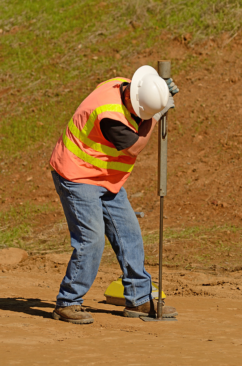 Soil test for excavation site.