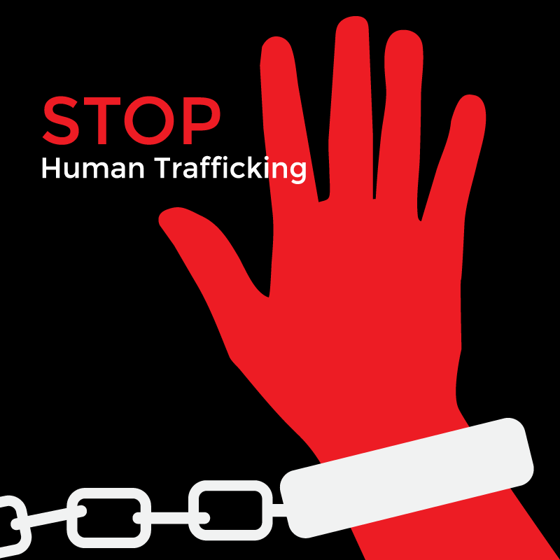 Illustration to stop human trafficking