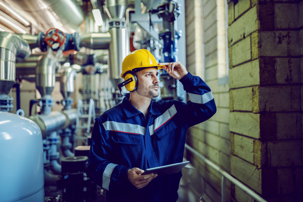 Safety manager performing an audit