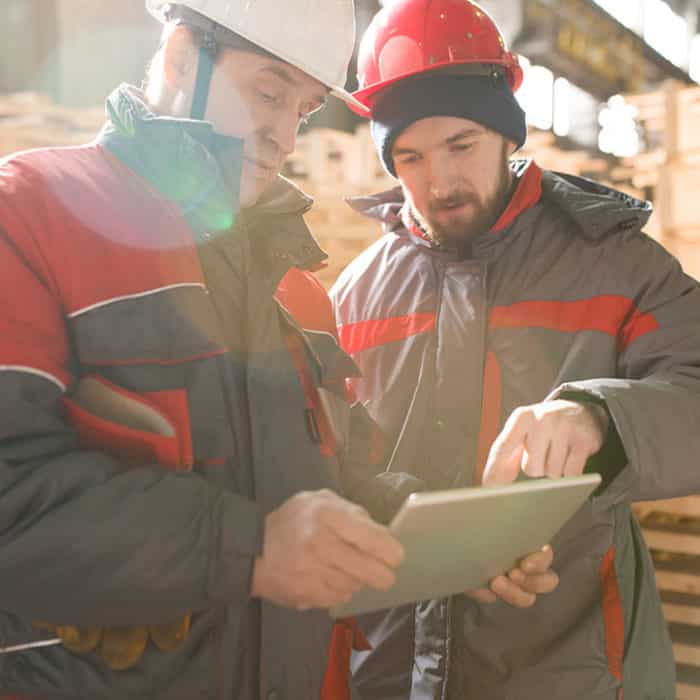 Safety professionals using audits and inspection tool